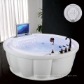 Unique Three Seat Round Free Massage SPA Bathtub with Video